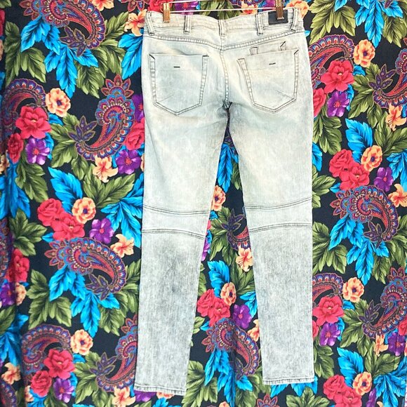 WOMEN'S BULLHEAD JEANS SUPER SKINNY ACID WASH WOMENS SIZE 5 DENIM JEAN PANTS - Picture 2 of 3